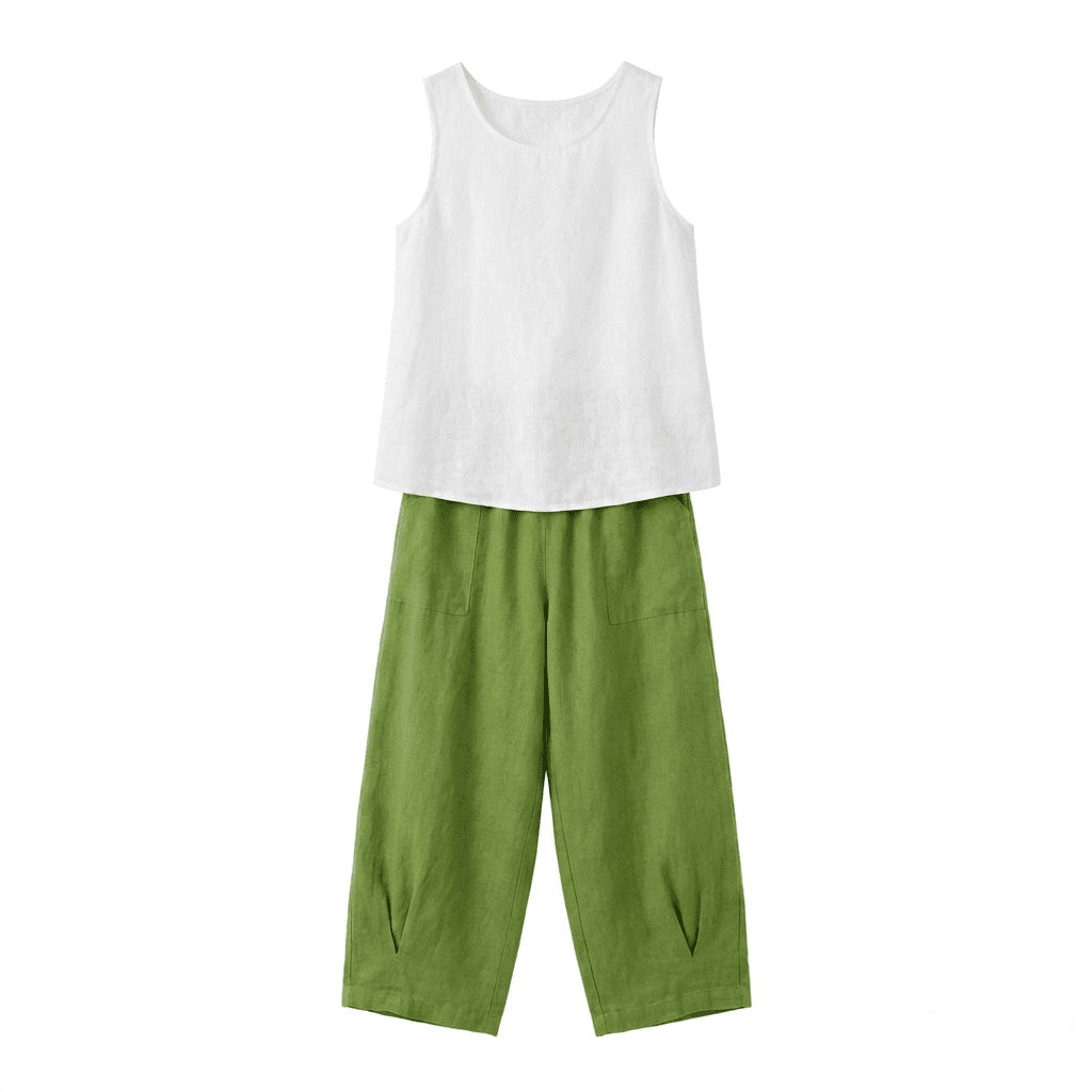 Italian Linen Harem Trousers - One Size