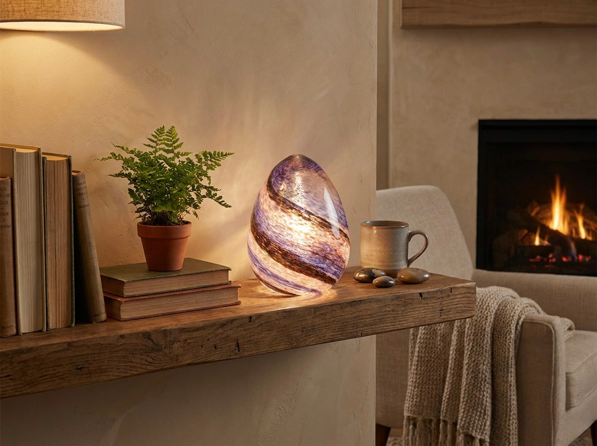 Contemporary Frosted Glass Glow Lamp