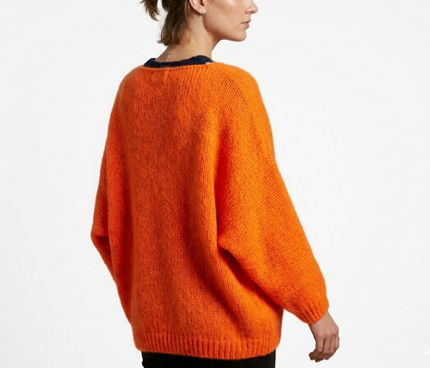 Italian Collection - Oversized V-Neck Sweater