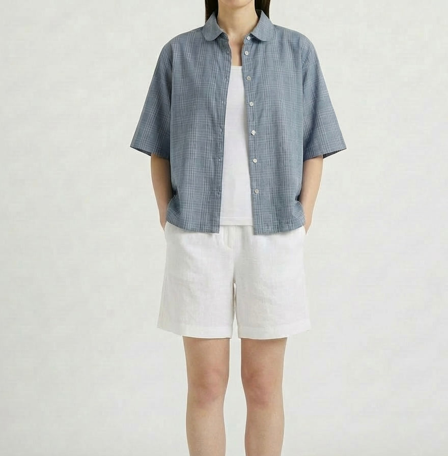 Shirt in Muted Blue One Size