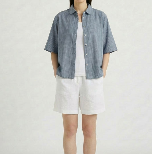 Shirt in Muted Blue One Size