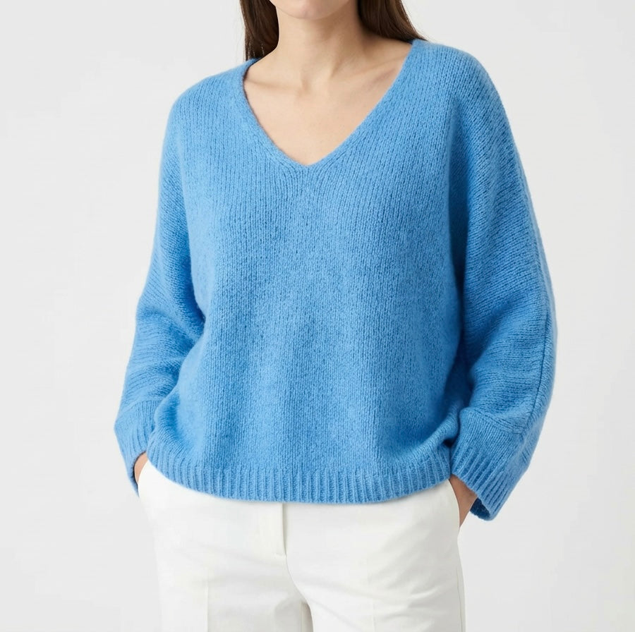 Italian Collection - Oversized V-Neck Sweater