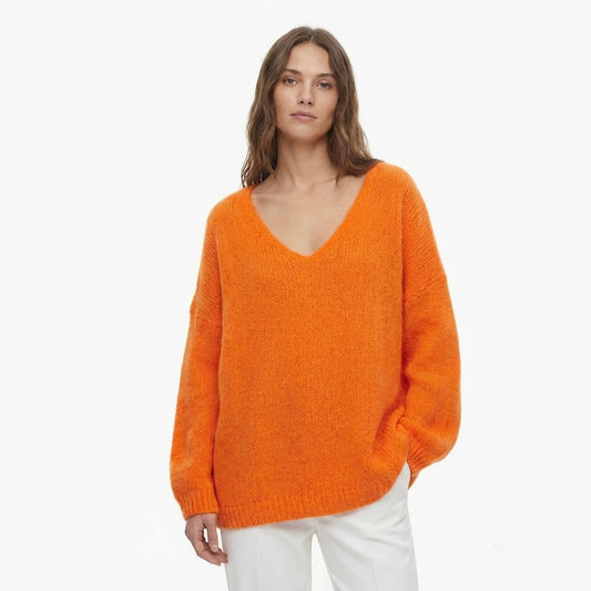 Italian Collection - Oversized V-Neck Sweater