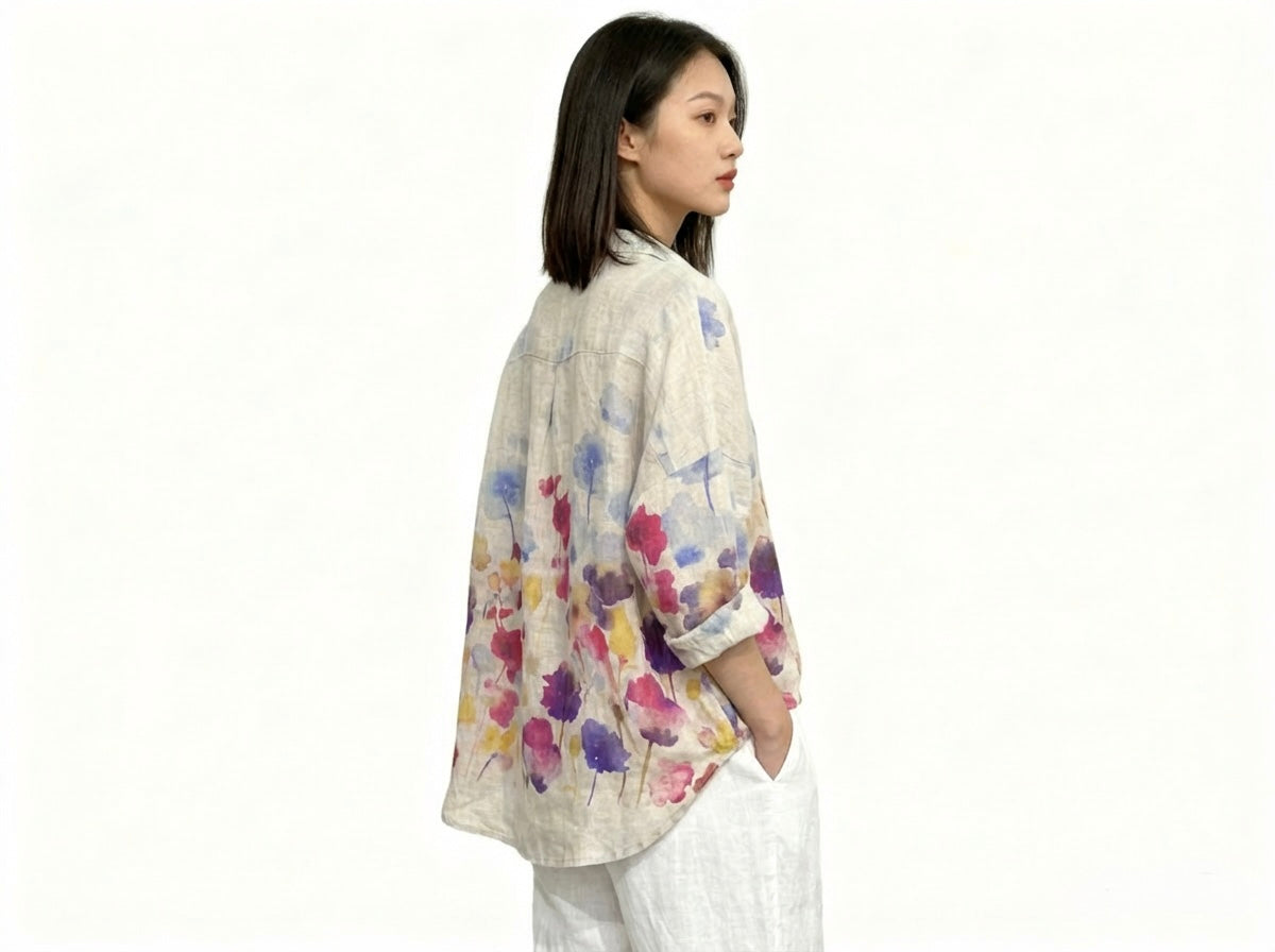 Italian Linen Oversized Shirt One Size