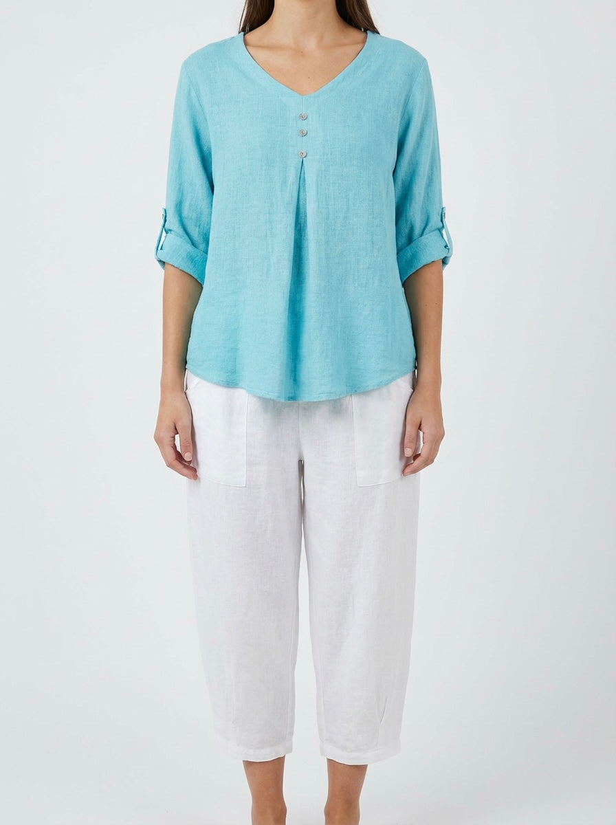Italian Linen Harem Trousers - One Size