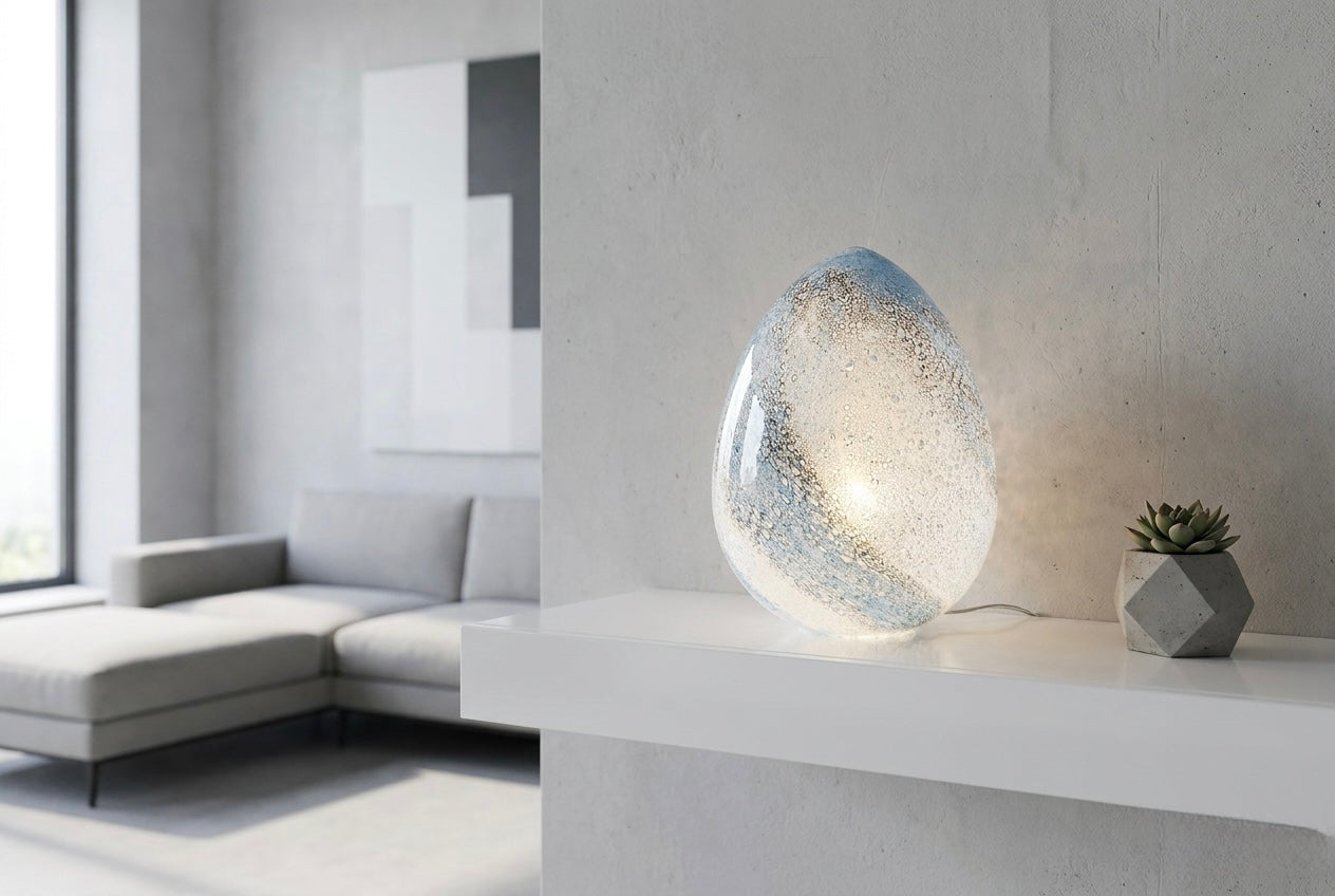 Contemporary Frosted Glass Glow Lamp