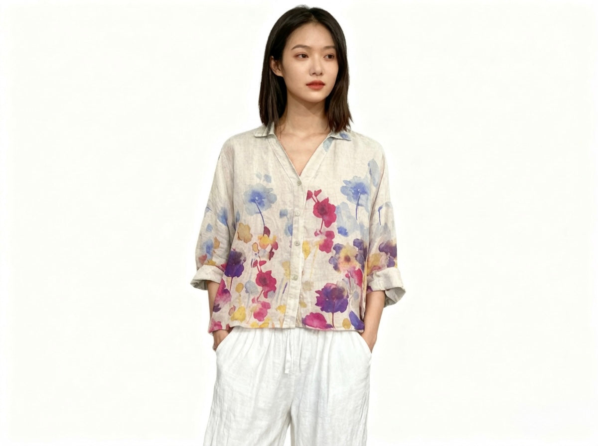 Italian Linen Oversized Shirt One Size