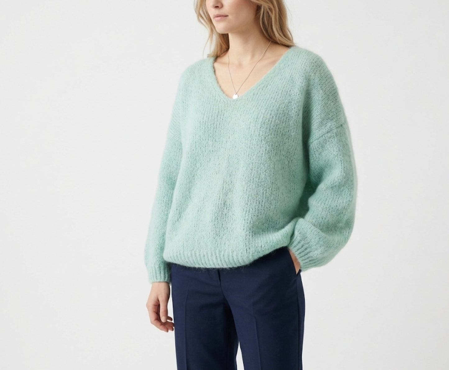 Italian Collection - Oversized V-Neck Sweater