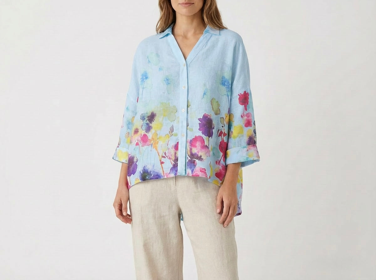 Italian Linen Oversized Shirt One Size