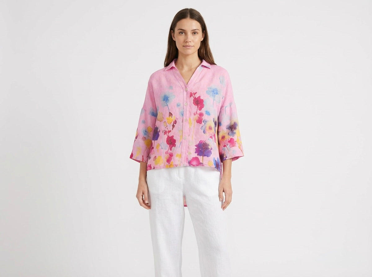 Italian Linen Oversized Shirt One Size